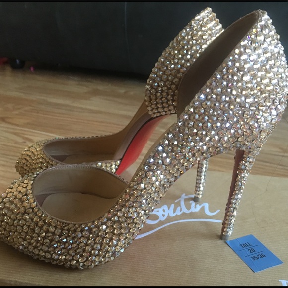 💯% authentic CHRISTIAN LOUBOUTIN crystal heels - Picture 2 of 8